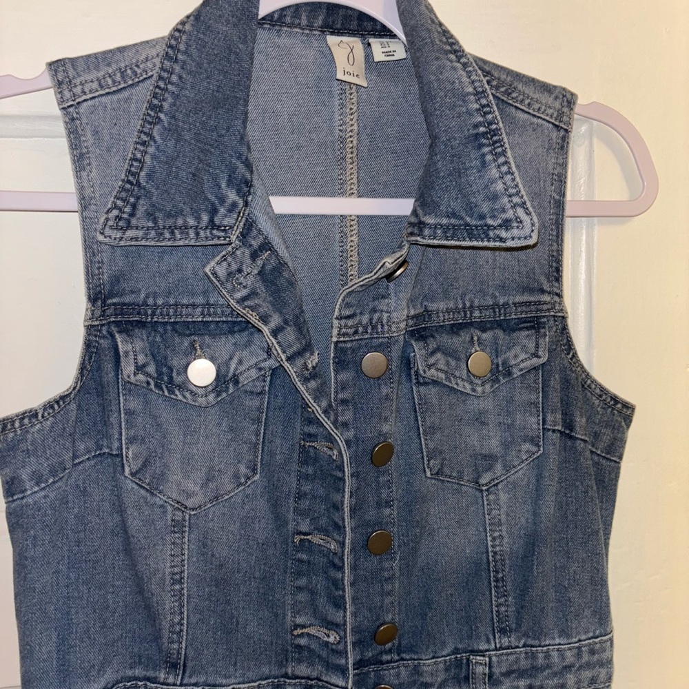 Joie Denim Sleeveless Button-Up Dress - Picture 4 of 5